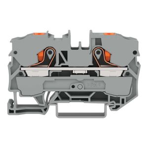 2-draads rijgklem Met drukknop 10 mm² grijs VVE=25