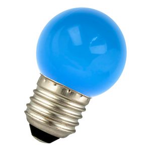 LED-lamp G45 party E27 1W blauw