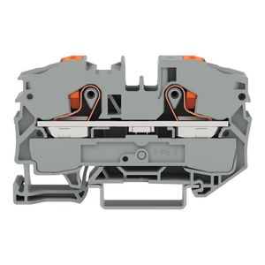 2-draads rijgklem Met drukknop 16 mm² grijs VVE=20