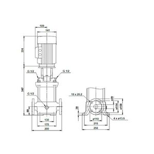Centrifugaalpomp CR10-02 A-FJ-A-E-HQQE 3x230/400 50 Hz