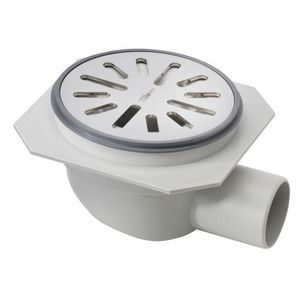 Vloerput ABS diam 100mm 40mm opzetst RVS RVS304 rooster