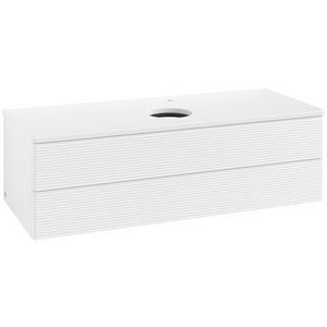 Wastafelonderkast Antao 1200x360x500mm White Matt Lacquer K21150MT