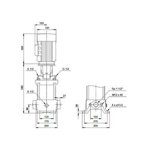 Centrifugaalpomp CR10-01 A-A-A-E-HQQE 3x230/400 50 Hz