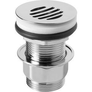 Niet afsluitb. ventiel chroom