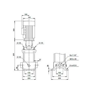 Centrifugaalpomp CR10-03 A-A-A-E-HQQE 3x230/400 50 Hz