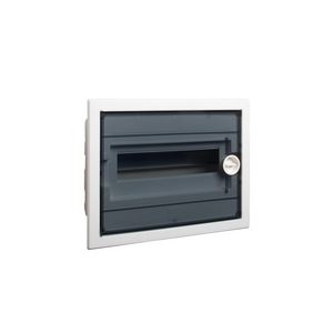 Installatiekast kunststof vlak transparantdeur IP40 1 rij