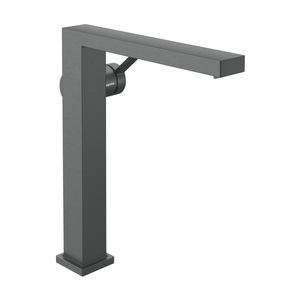 Tecturis E 1-hendel highriser wastafelkraan 240 Fine CoolStart EcoSmart+ voor waskommen met afvoerplug Brushed Black Chrome