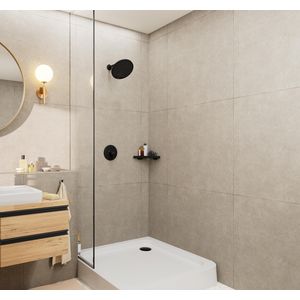 Crometta S hoofddouche 240 1 straalsoort mat zwart