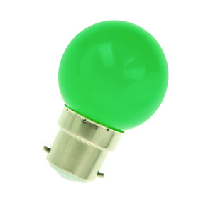 LED-lamp G45 party B22d 1W groen