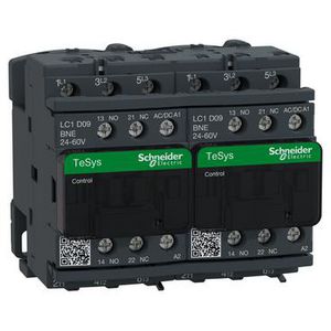 Omkeercontactor 3P 9A AC-3 <440V 24-60V AC/D Green