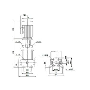 Centrifugaalpomp CR10-07 A-FJ-A-E-HQQE 3x400D 50 Hz