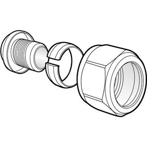 Koppeling 16x2 nikkel