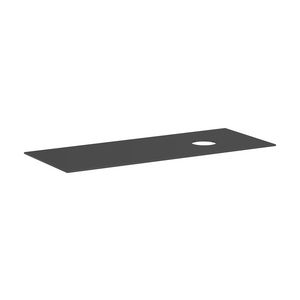 Console Xevolos E 1370/550 met uitsparing rechts waskom z. kraangat Slate Matt Grey