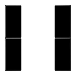 Tastafdekking compleet 2-voudig LS zwart KNX