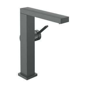 Tecturis E 1-hendel wastafelkraan 210 Fine CoolStart EcoSmart+ met draaibare uitloop en afvoerplug Brushed Black Chrome