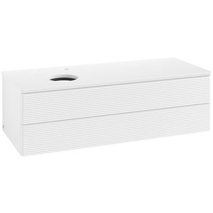 Wastafelonderkast Antao 1200x360x500mm White Matt Lacquer K22150MT