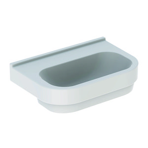 300 Basic wastafel Compact 60x40cm zonder kraangat zonder overloop wit