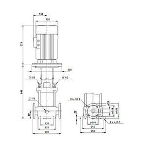 Centrifugaalpomp CR10-20 A-FJ-A-E-HQQE 3x400D 50 Hz