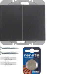 Vlakkewandzender KNX-RF 2-v batterij berker K.1 antraciet