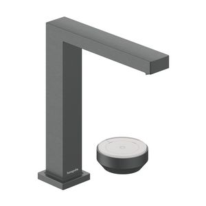 Tecturis E 2-gats wastafelkraan 150 CoolStart EcoSmart+ met afvoer Brushed Black Chrome