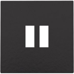 Afwerkingsset dubbele USB-A-lader piano black coated