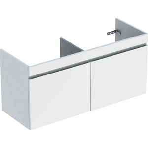 Renova Plan onderkast v dub wastafel+2xla 130cm wit hoogglan