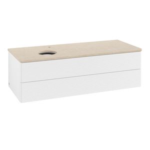 Wastafelonderkast Antao 1200x360x500mm White Matt Lacquer K22153MT