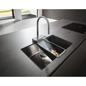 Aquno Select M81 1-hendel keukenkraan 170 uittrekbare vuistdouche 3 straalsoorten chroom