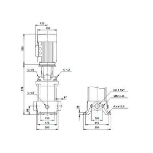 Centrifugaalpomp CR10-09 A-A-A-E-HQQE 3x400D 50 Hz