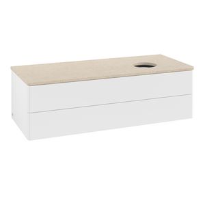 Wastafelonderkast Antao 1200x360x500mm White Matt Lacquer K23013MT