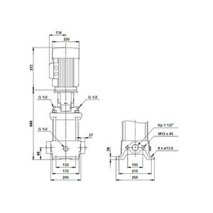 Centrifugaalpomp CR10-10 A-A-A-E-HQQE 3x400D 50 Hz