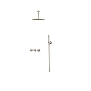 Afbouwdeel regendouche Combiset Nexus 4 inbouwthermostaat gebor. nickel CSN4EXGNAFBA excl. inbouwbox