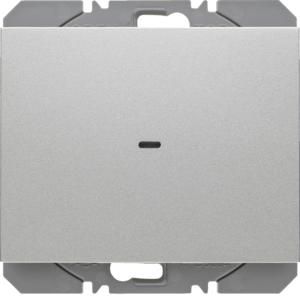 Vlakkewandzender KNX-RF 1-v batterij berker K.5 aluminium