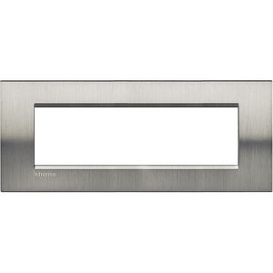 Afdekraam rechthoekig Geborsteld staal 7 mod. Livinglight