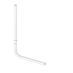 Spoelpijp gebogen PVC inbouw/TC Ø32