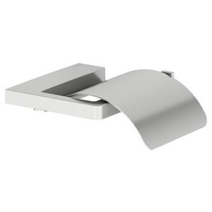 Toiletpapierhouder met deksel roestvrij staal finish