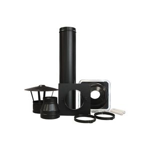 DW Ø150mm Dakdoorvoerset 0-15° zwart