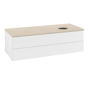 Wastafelonderkast Antao 1200x360x500mm White Matt Lacquer K23113MT