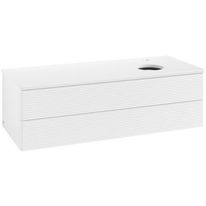 Wastafelonderkast Antao 1200x360x500mm White Matt Lacquer K23150MT