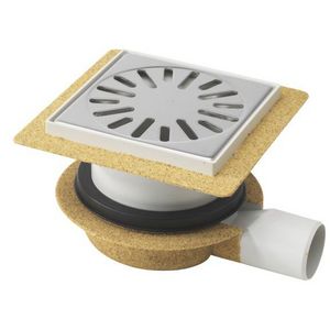 Vloerput 146x146mm ws32 rooster RVS304 zijuitl+ fl zand HOOG