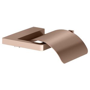 Toiletpapierhouder met deksel roodgoud geborsteld