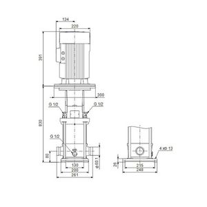 Centrifugaalpomp CRN10-16 A-P-G-V-HQQV 3x400D 50 Hz