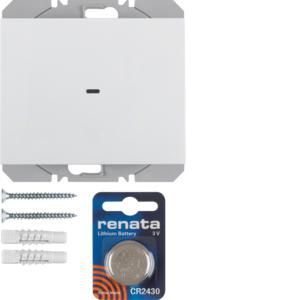 Vlakkewandzender KNX-RF 1-v batterij berker K.1 polarwit