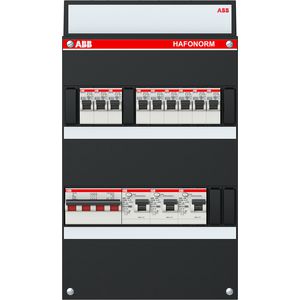 Groepenkast stekerbaar 9 groepen achter 3 als 2-pol 1SPF006983F1012