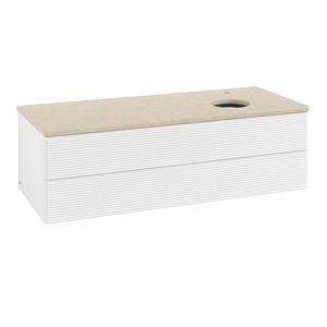 Wastafelonderkast Antao 1200x360x500mm White Matt Lacquer K23153MT