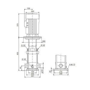 Centrifugaalpomp CRN10-20 A-P-G-V-HQQV 3x400D 50 Hz