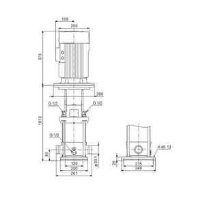 Centrifugaalpomp CRN10-22 A-P-G-V-HQQV 3x400D 50 Hz