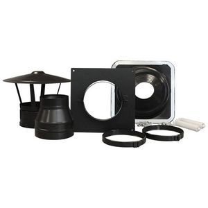 DW Ø150mm Accessoireset dakdoorvoer zwart