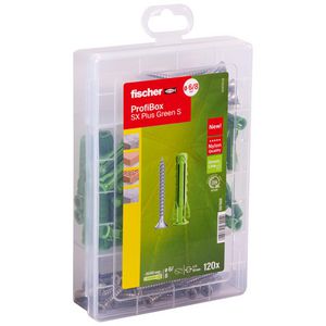 Muurpluggenset in Profibox SX Plus Groene plug/schroef 80-delig