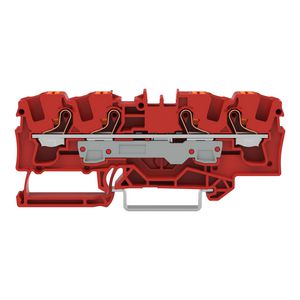 4-draads rijgklem Met drukknop 6mm² rood VVE=25